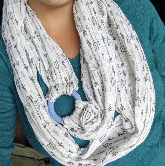 Arrow print teething teether scarf baby unisex - Picture 3 of 4